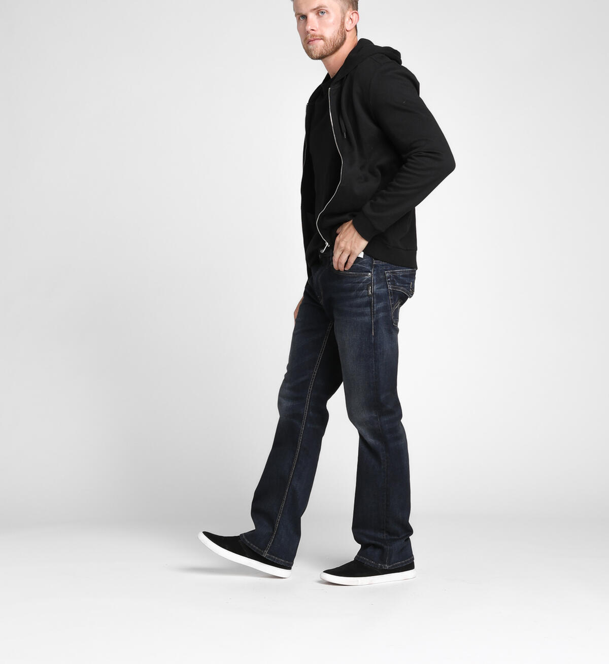 Zac Straight Mens Dark Wash, , hi-res image number 2