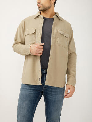 Button Up Knit Flex Shirt