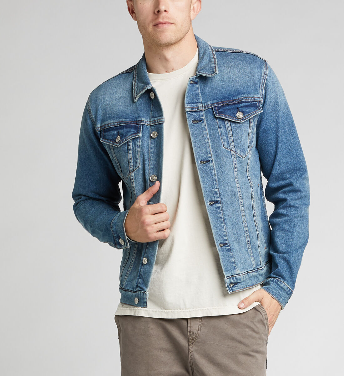 Buy Slater Denim Jacket for USD 79.00 Silver Jeans US New