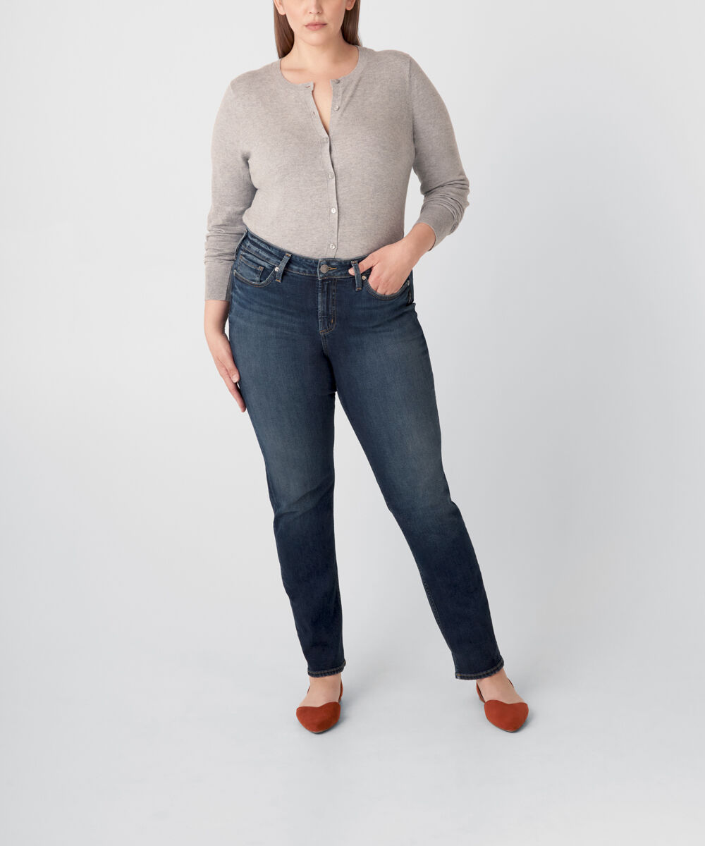 Buy Avery High Rise Straight Leg Jeans Plus Size for USD 39.00