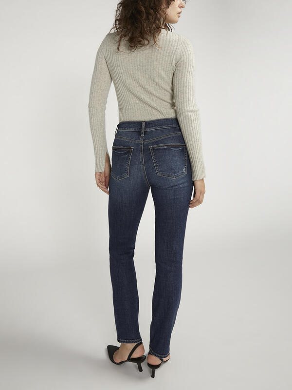 Avery Optic White High Rise Straight Leg Jeans - KUT main image 1