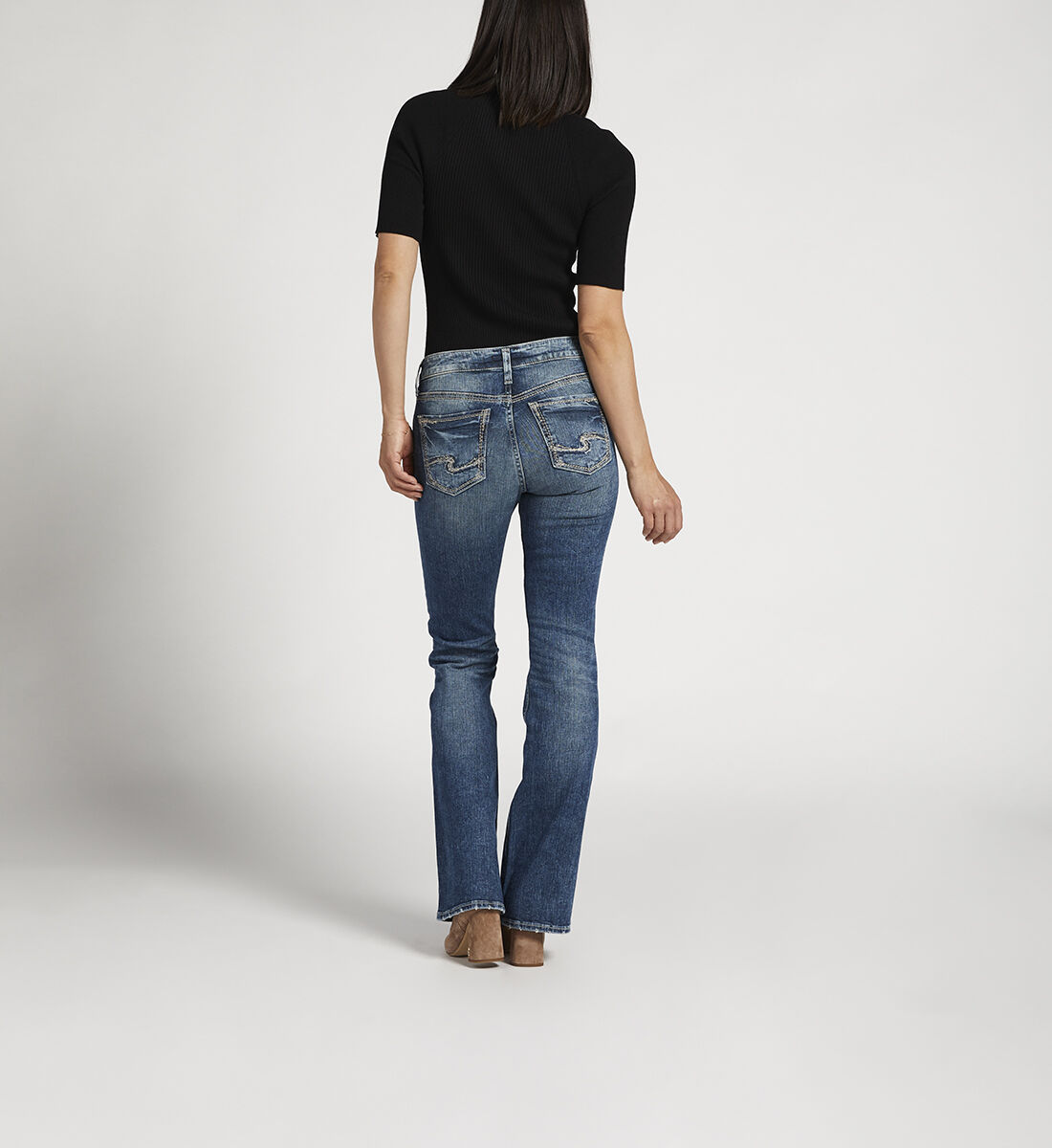 Women's Suki Mid Rise Curvy Fit Jeans | Silver Jeans