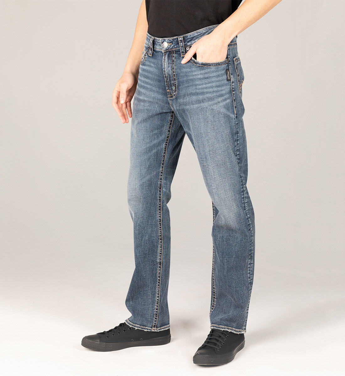 Grayson Easy Fit Straight Leg Jeans Big & Tall Side