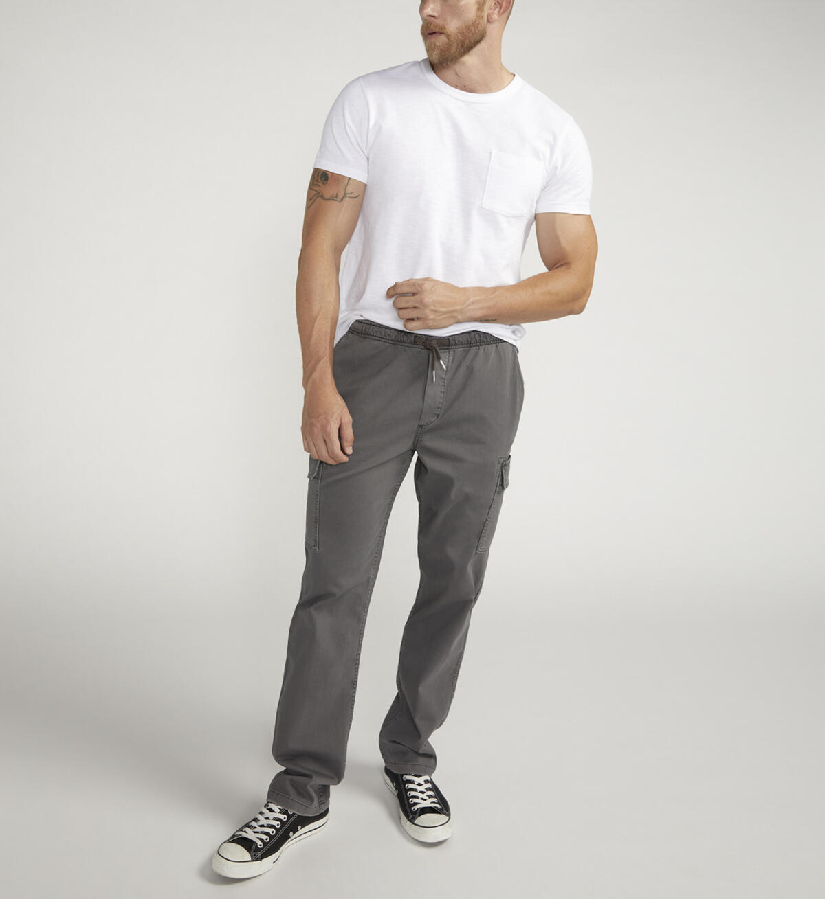 Pull-On Cargo Essential Twill Pant, Dark Grey, hi-res image number 0