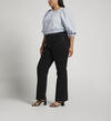 Highly Desirable High Rise Trouser Leg Jeans Plus Size, Black, hi-res image number 2