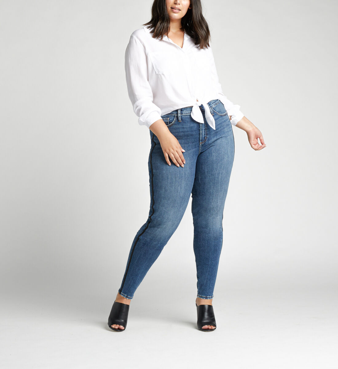 Super high waisted sales skinny jeans plus size