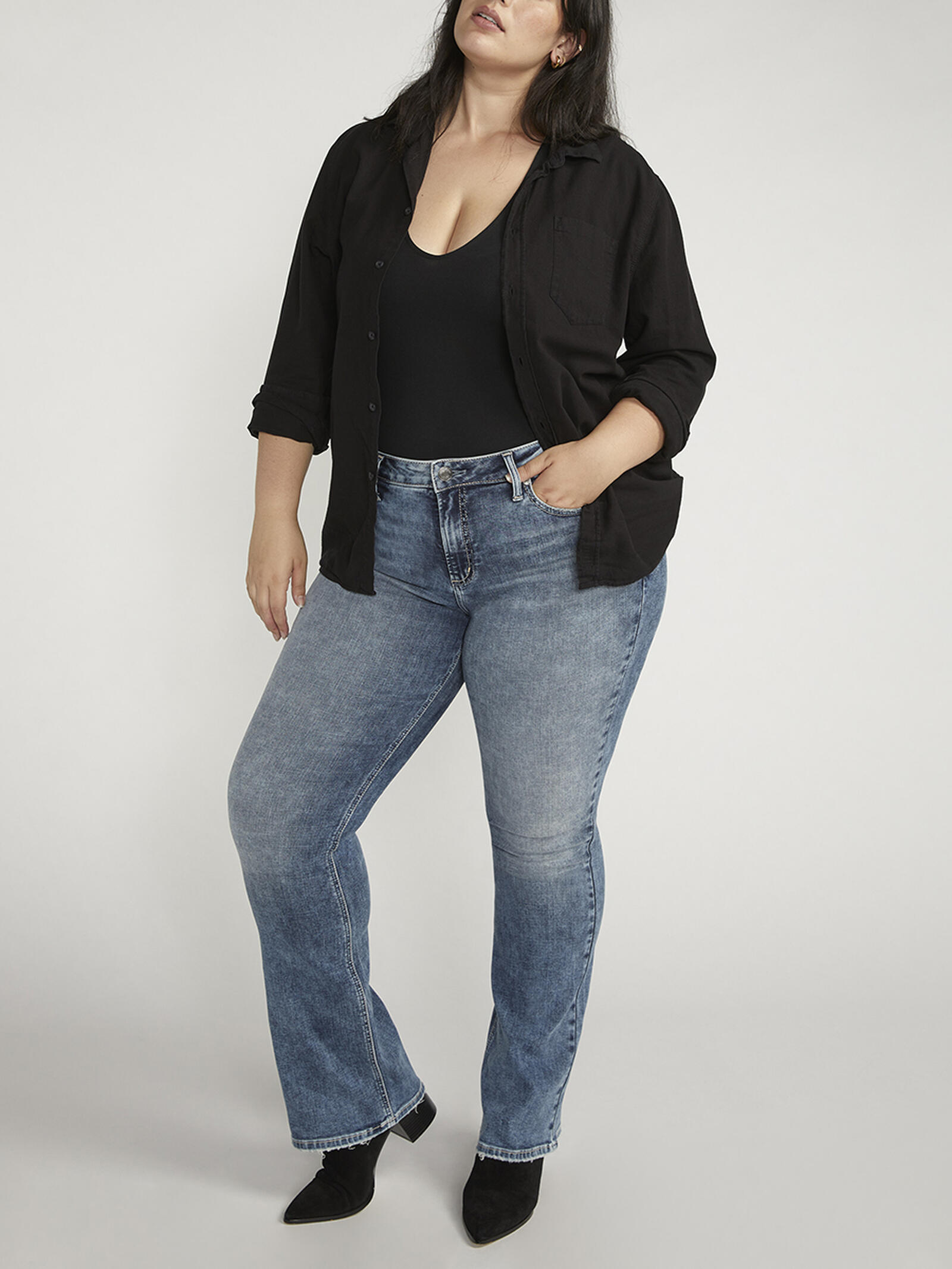 Plus Size Bootleg Jeans Black Buy Suki Mid Rise Bootcut Jeans Plus