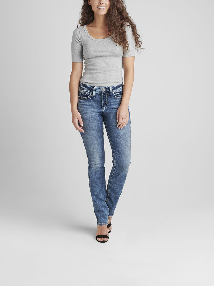Suki Mid Rise Straight Leg Jeans 