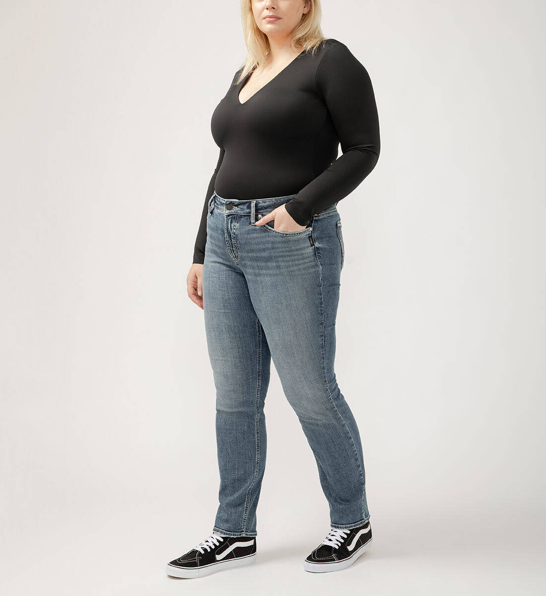 Buy Suki Mid Rise Straight Leg Luxe Stretch Jeans Plus Size