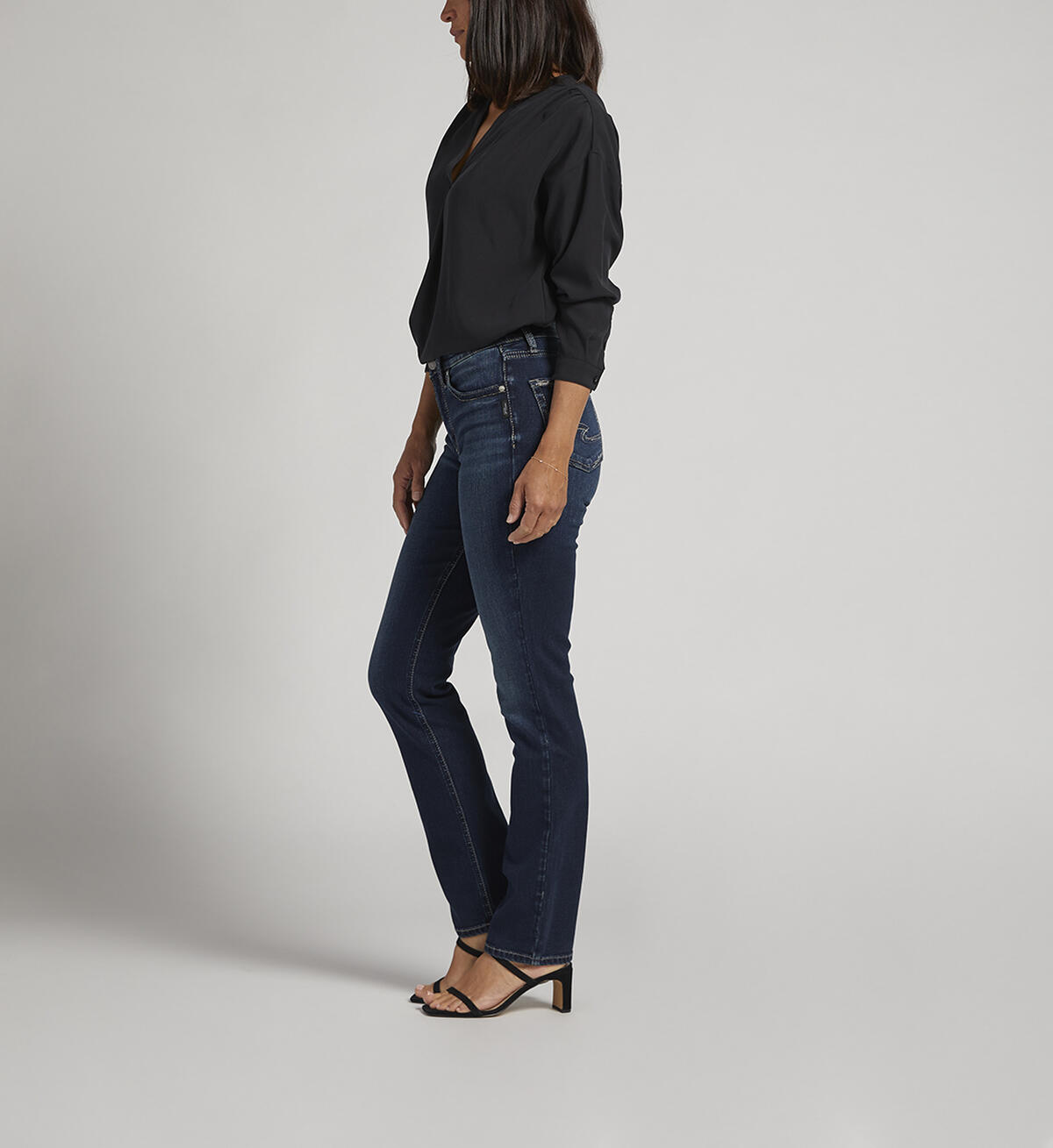 Avery High Rise Straight Leg Jeans, Indigo, hi-res image number 2