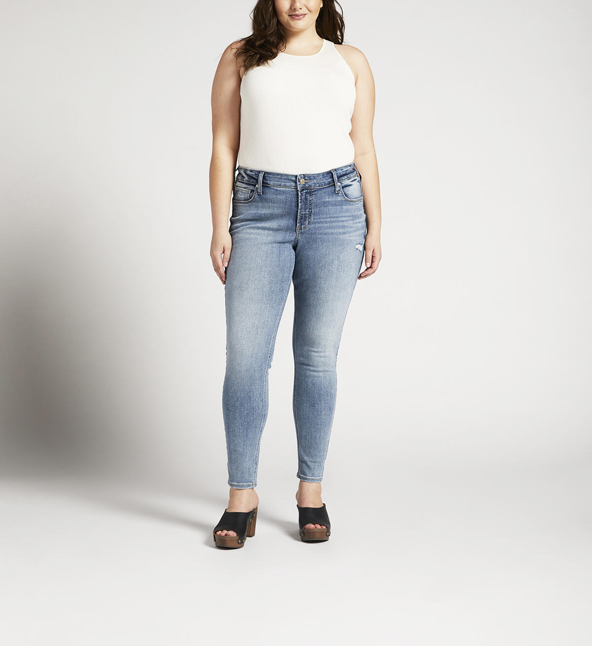 Elyse Mid Rise Skinny Jeans Plus Size, , hi-res image number 0