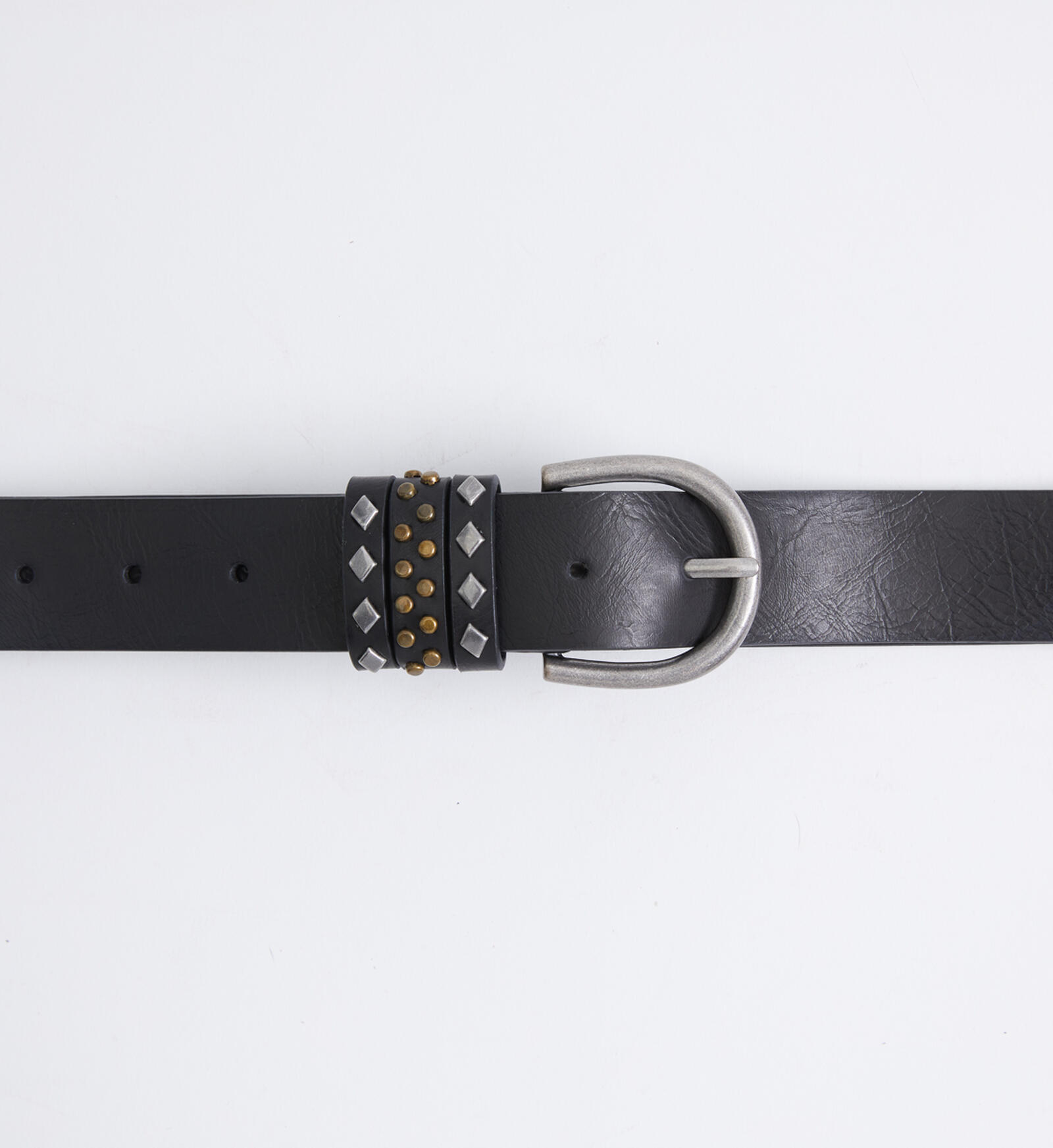 Studded leather belt in black - Our Legacy