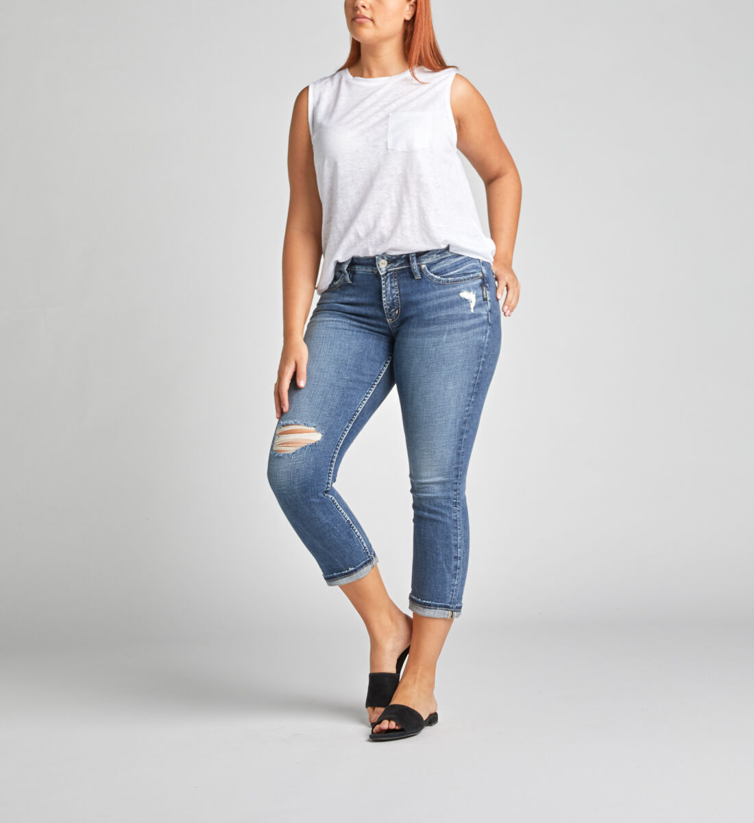 Silver jeans deals elyse capri