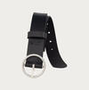 Women's Heavyweight Genuine Leather Belt with Circle Center Bar Buckle, , hi-res image number 1