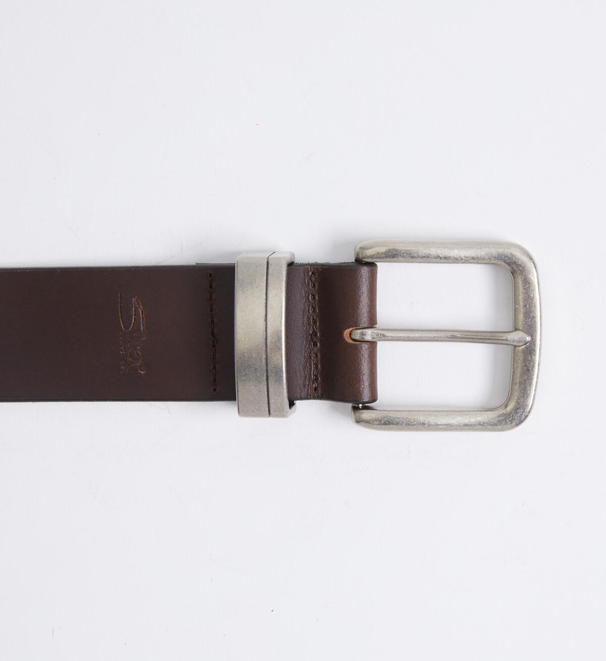 Classic Leather Men's Belt, Dark Brown, hi-res image number 0