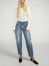 Denim High Rise Cargo Pants, , hi-res image number 0
