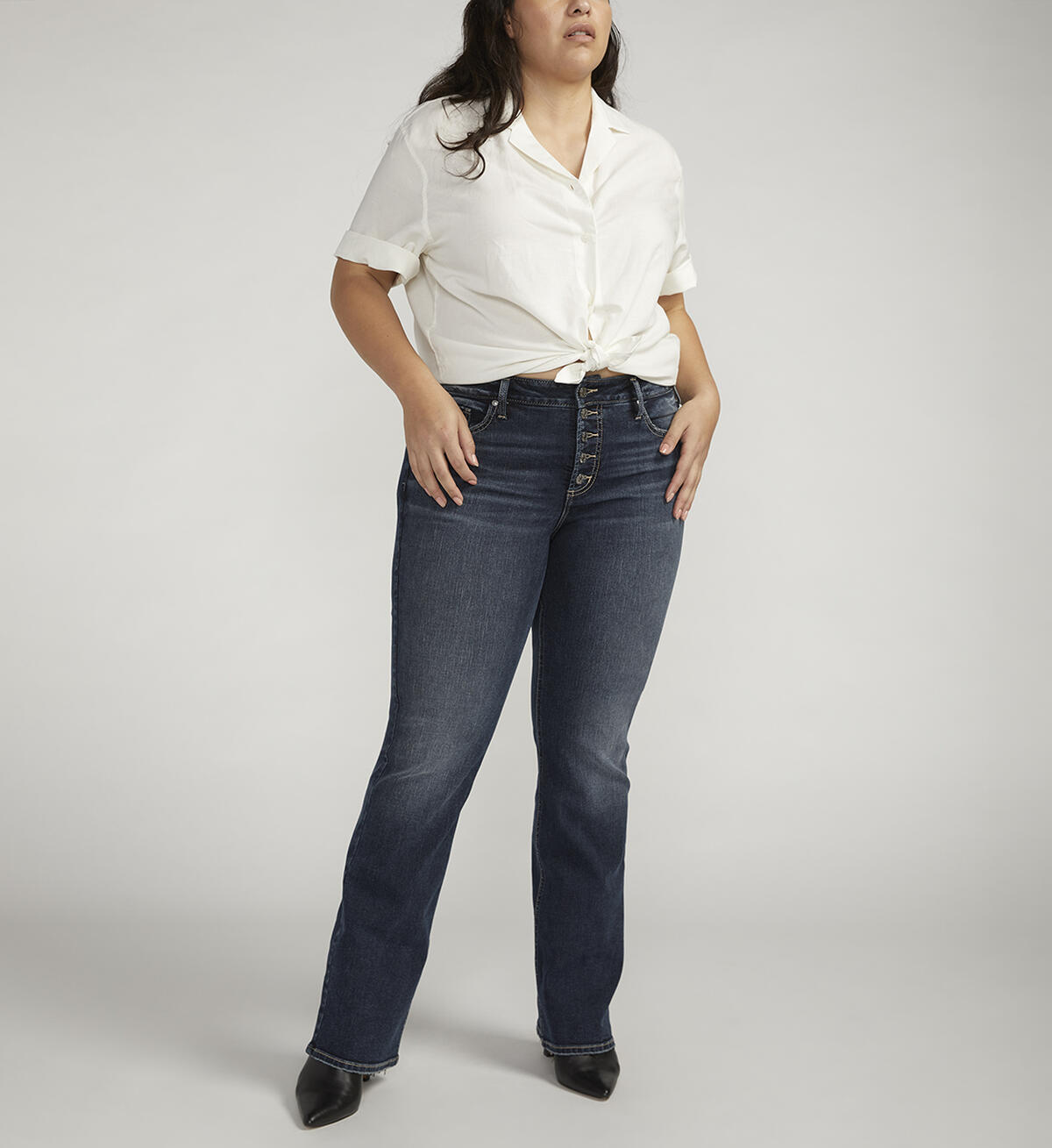 Suki Mid Rise Bootcut Jeans Plus Size, , hi-res image number 0