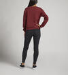 Womens Crewneck Sweatshirt, Burgundy, hi-res image number 1