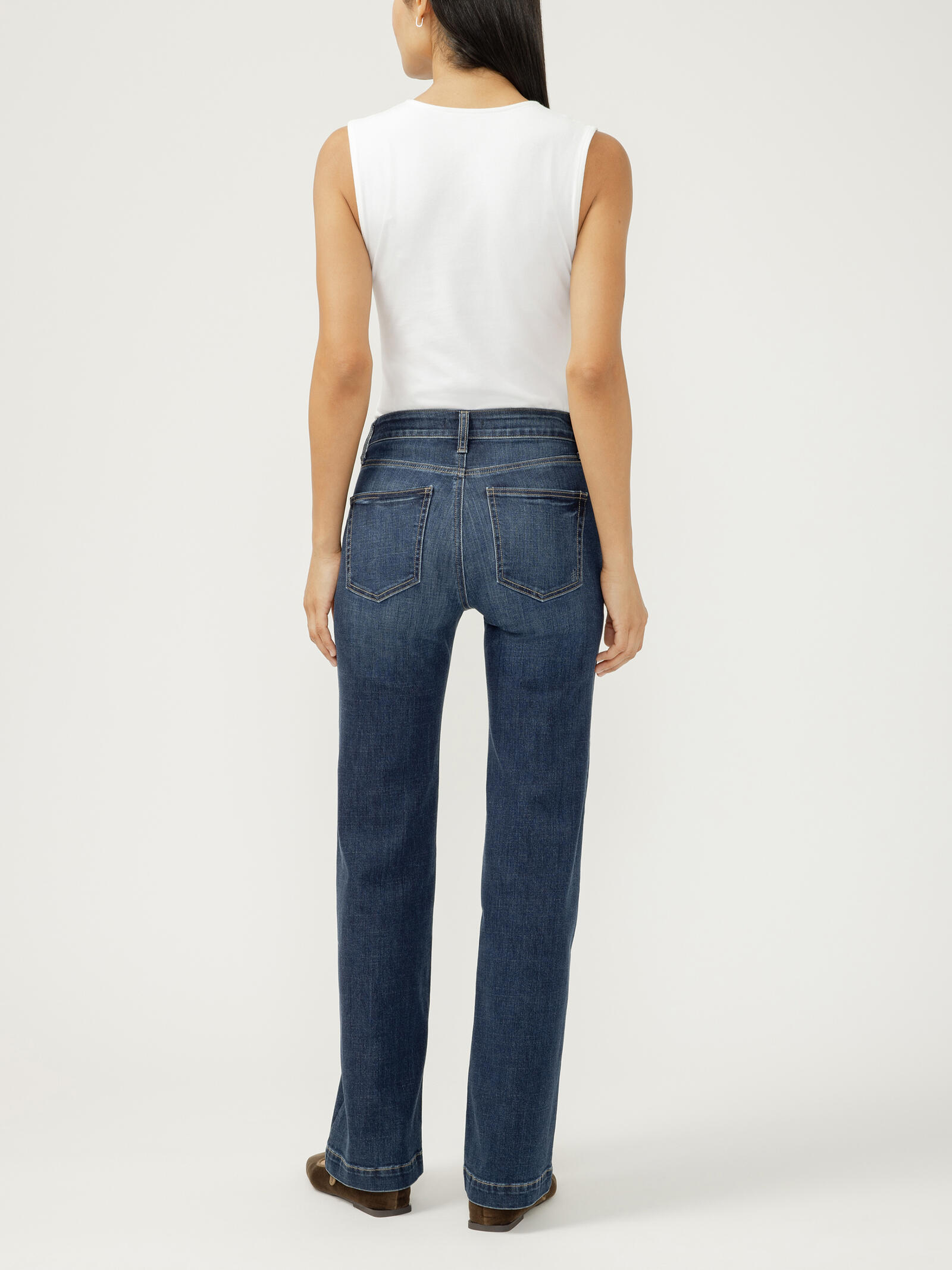 Buy Avery High Rise Luxe Stretch Trouser Leg Jeans for USD