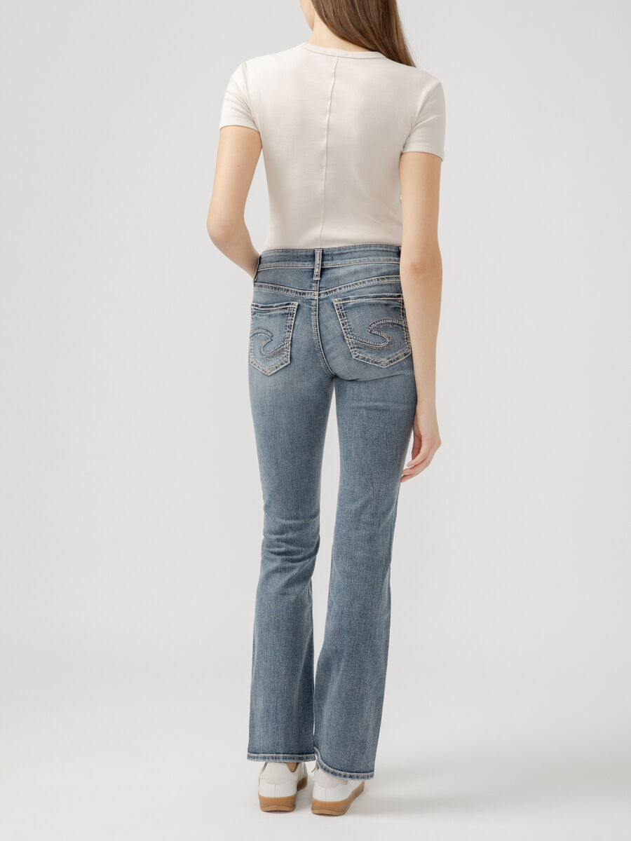 Buy Suki Mid Rise Slim Bootcut Jeans for USD 44.00 | Silver