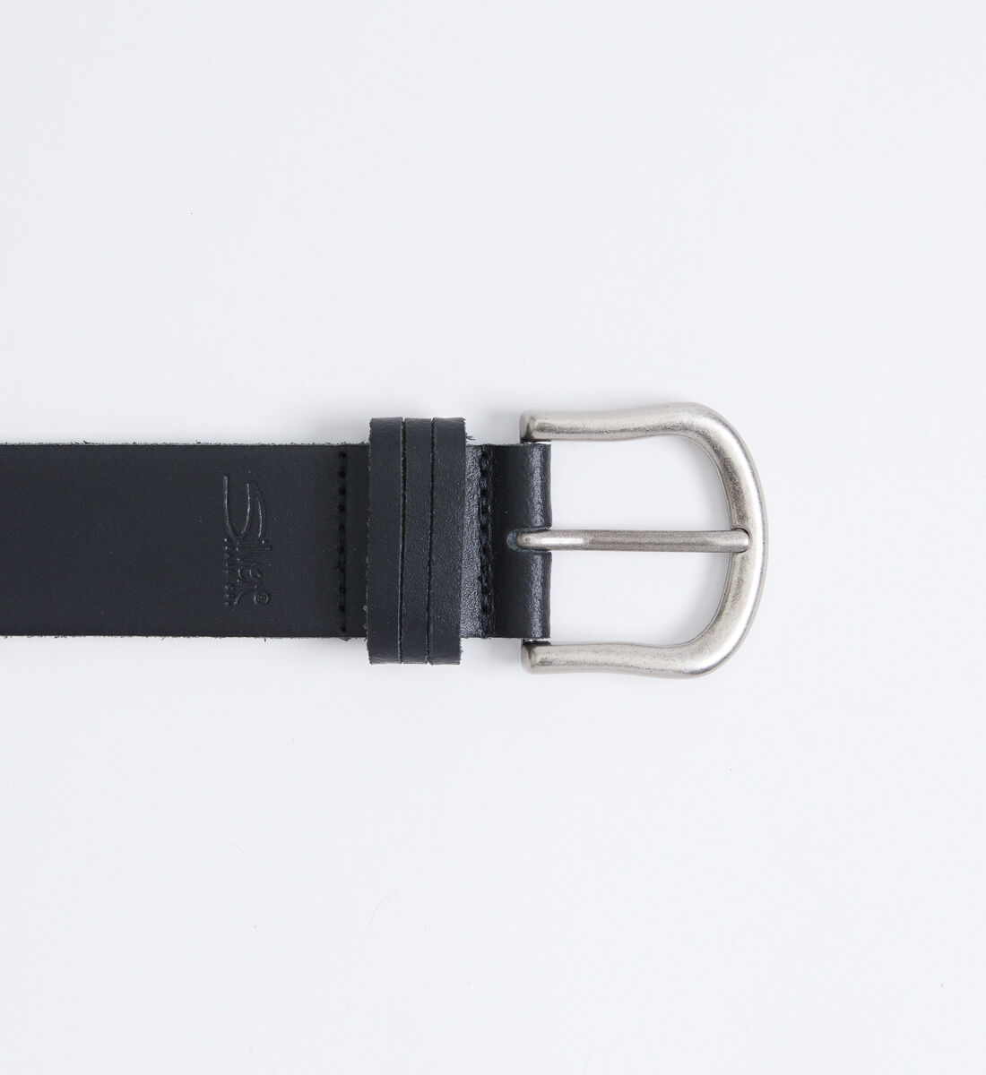 Classic Leather Womens Belt,Black Front