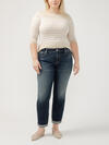 Boyfriend Mid Rise Slim Leg Luxe Stretch Jeans Plus Size image number 0