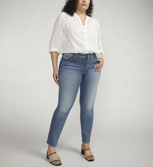 Suki Mid Rise Straight Leg Jeans Plus Size