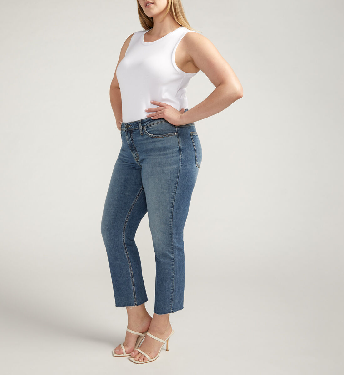 Plus size silver jeans clearance cheap