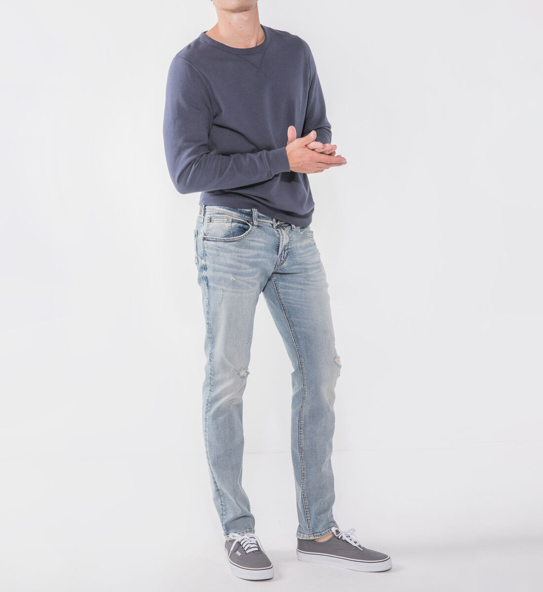 Buy Taavi Slim Fit Super Slim Leg Jeans for USD 99.00 Silver