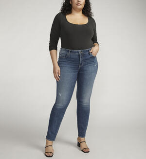 Elyse Mid Rise Straight Leg Jeans Plus Size