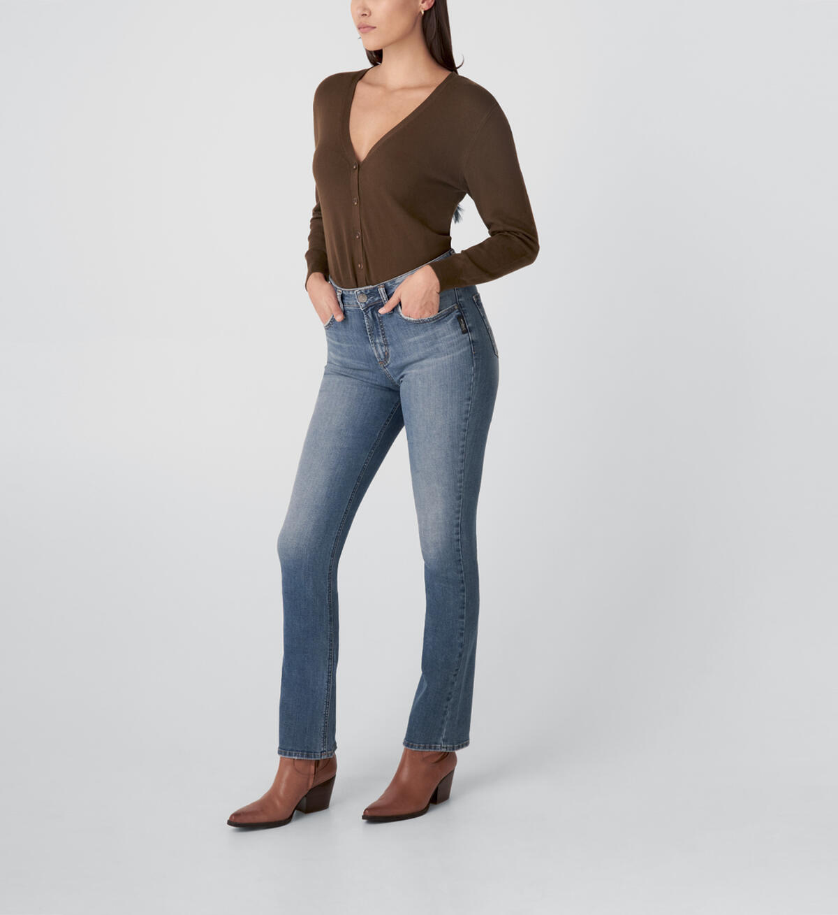 Avery High Rise Slim Bootcut Jeans, , hi-res image number 2