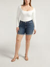 Boyfriend Mid Rise Shorts Plus Size image number 0