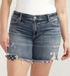 Boyfriend Mid Rise Distressed Americana Short Plus Size, , hi-res image number 3