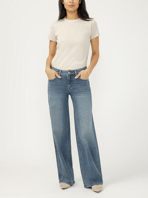Suki Mid Rise Wide Leg Jeans