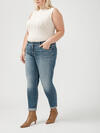 Girlfriend Mid Rise Skinny Luxe Stretch Jeans Plus Size, , hi-res image number 2