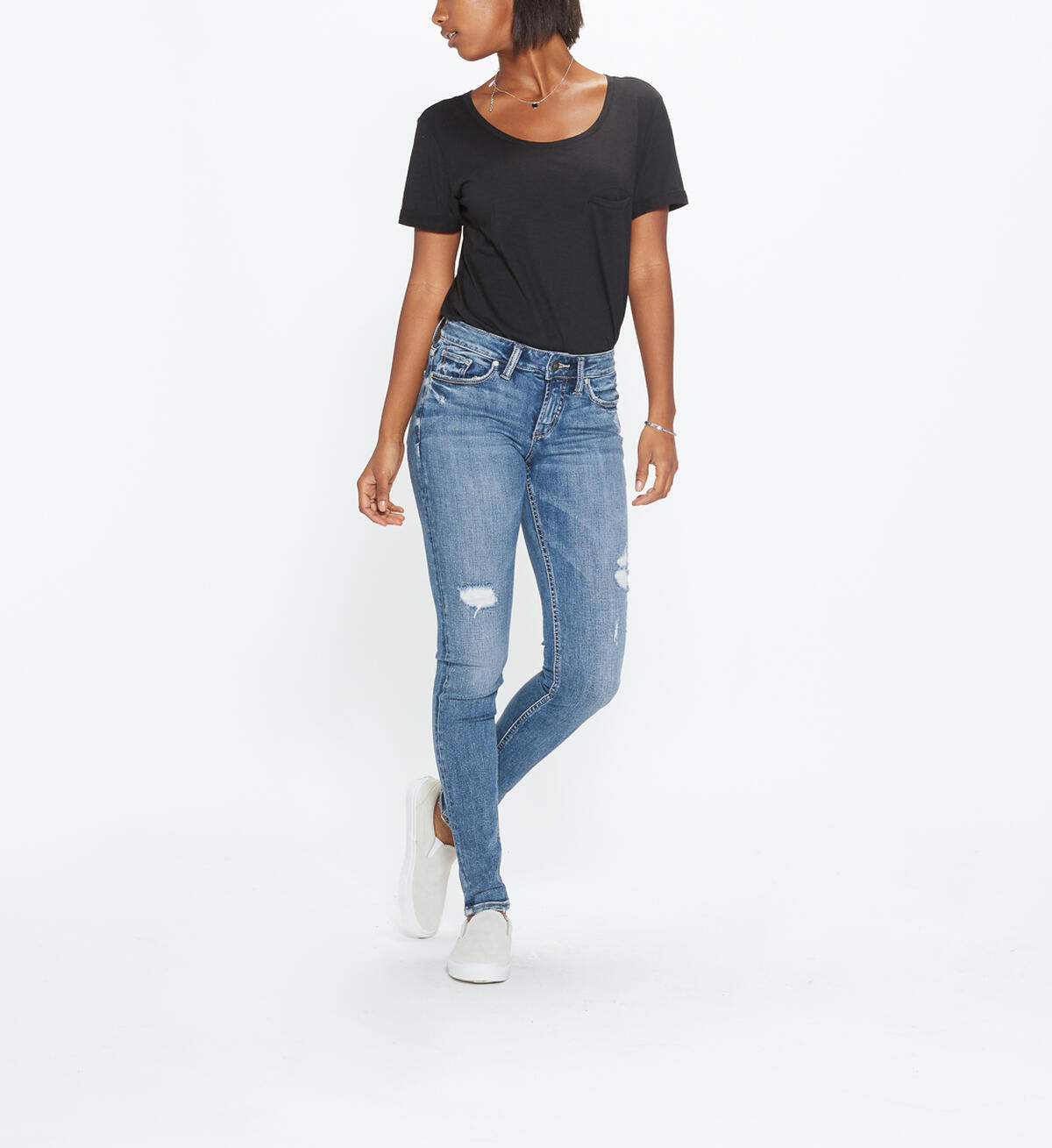 Suki Super Skinny Mid Rise Dark Wash, , hi-res image number 0