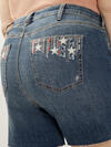 Avery High Rise Americana Luxe Stretch Shorts image number 3