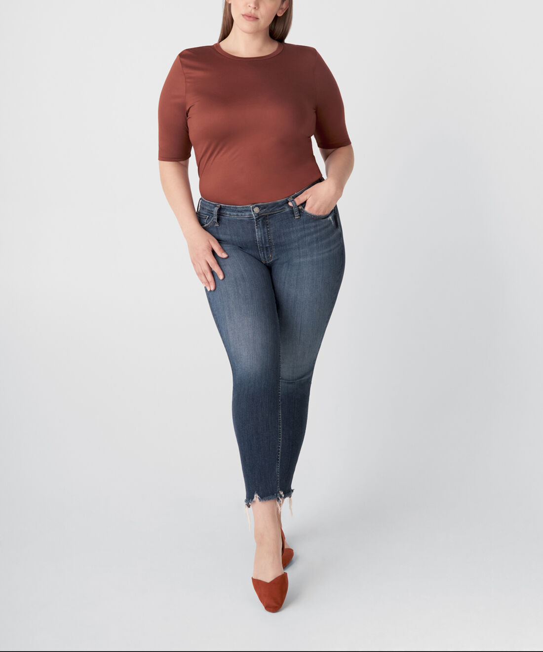 Most Wanted Mid Rise Skinny Jeans Plus Size Front