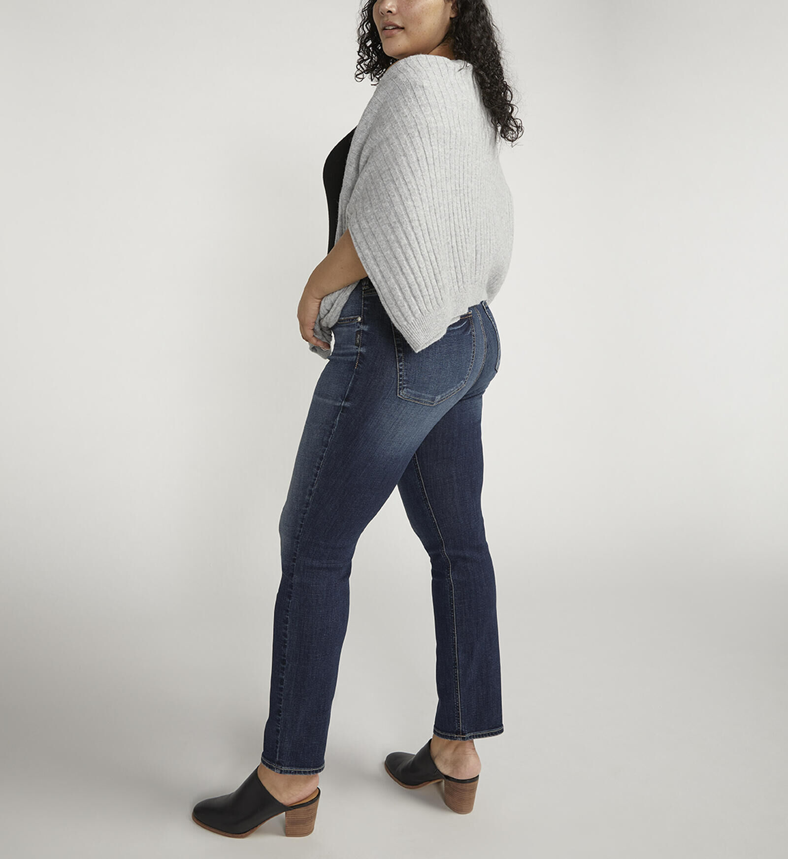 Buy Avery High Rise Straight Leg Jeans Plus Size for USD 78.00 Silver Jeans US New