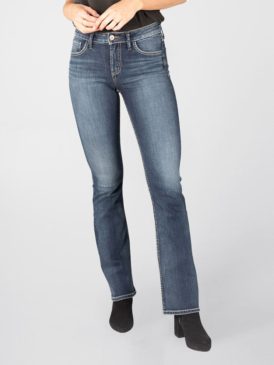 High rise silver jeans clearance