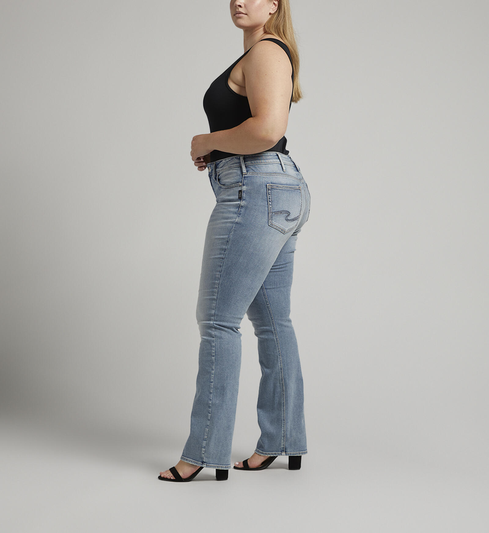 Buy Suki Mid Rise Slim Bootcut Jeans Plus Size for USD 70.00