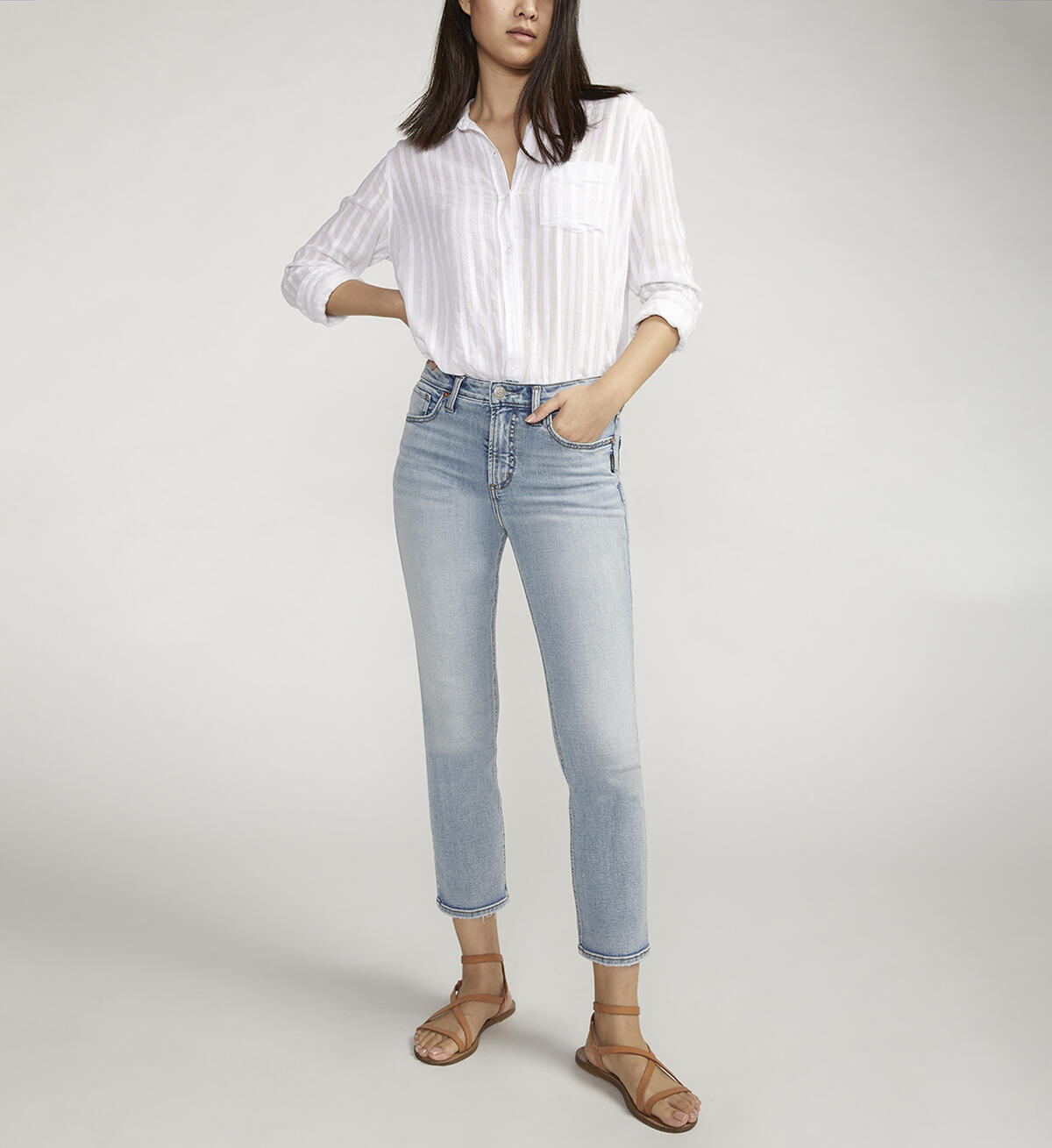 Most Wanted Mid Rise Ankle Straight Jeans, , hi-res image number 0