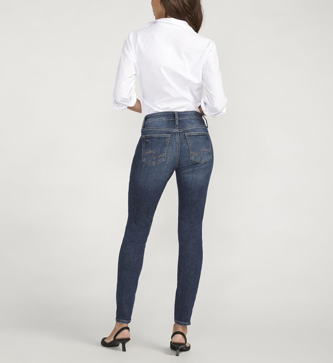 Buy Elyse Mid Rise Skinny Jeans for USD 84.00 Silver Jeans US New