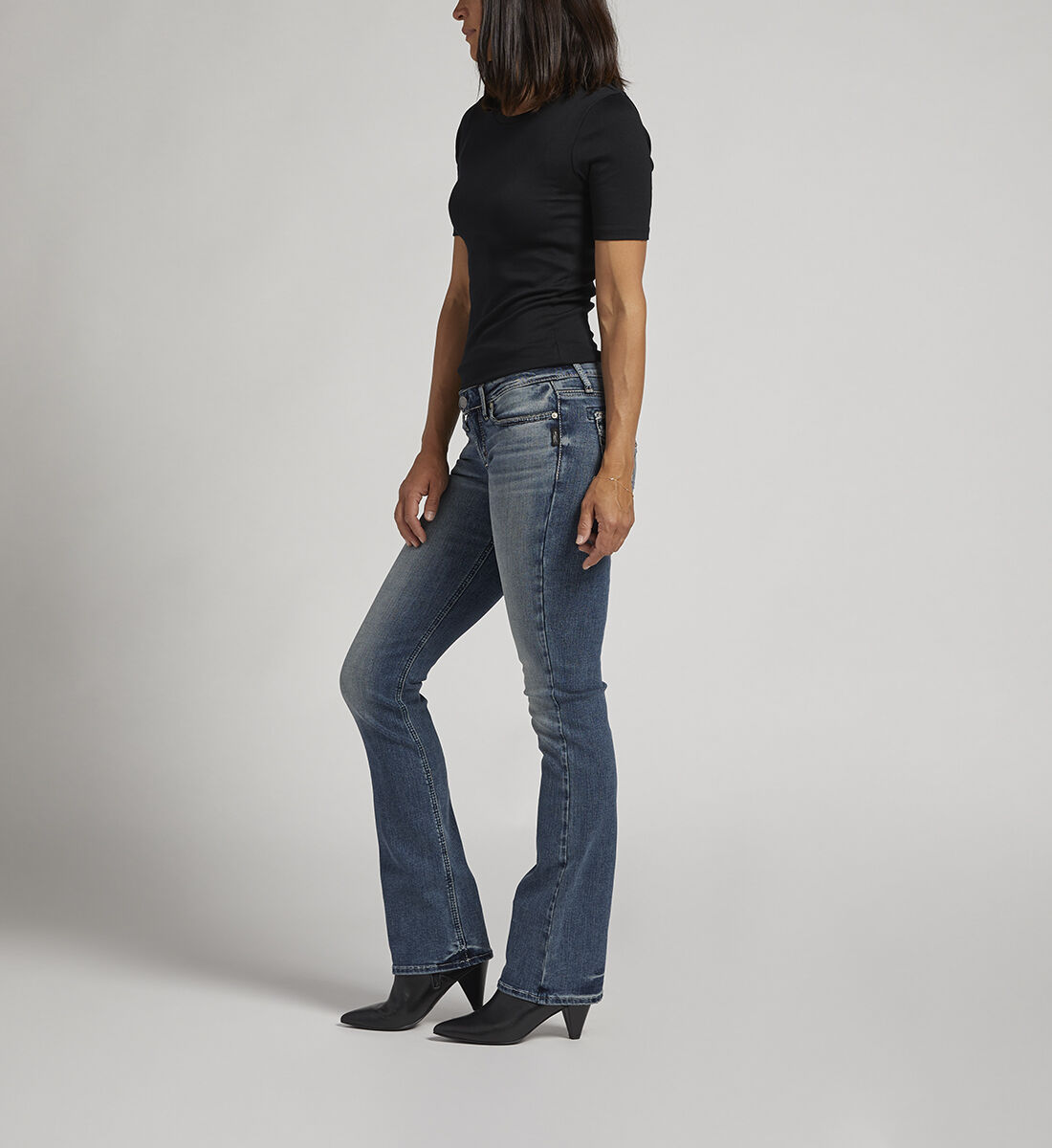 Buy Tuesday Low Rise Slim Bootcut Jeans for USD 94.00 Silver