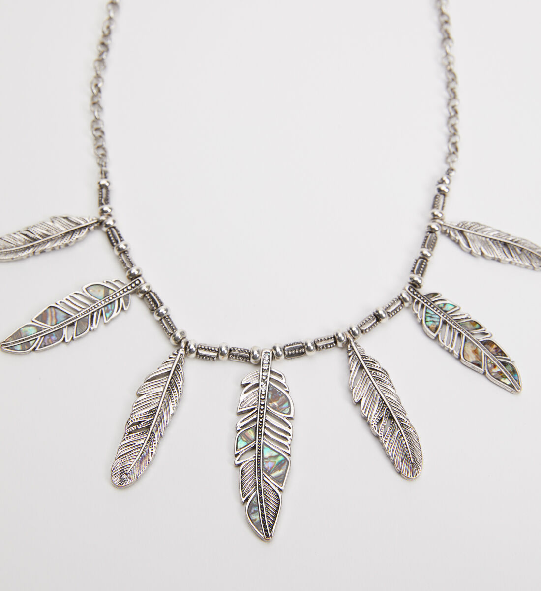 Feather statement necklace sales