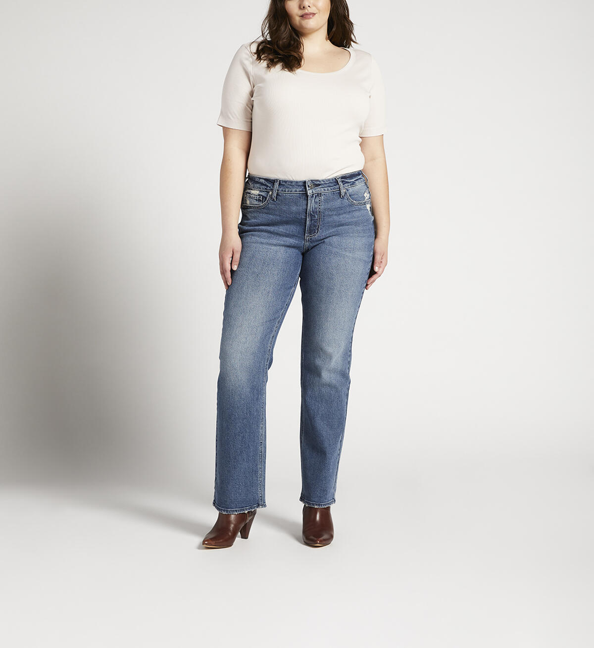 Suki Mid Rise Slim Bootcut Jeans Plus Size, , hi-res image number 0