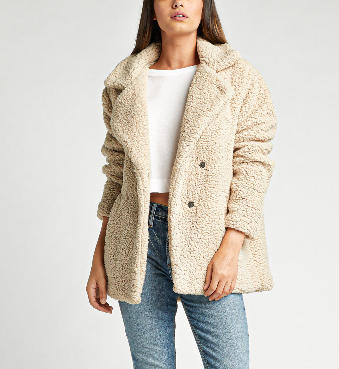 Buy Brigette Teddy Peacoat for USD 79.00 Silver Jeans US New