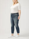 Boyfriend Mid Rise Slim Leg Luxe Stretch Jeans Plus Size image number 2