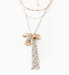Mixed-Metal Layered Tassel Necklace, , hi-res image number 1
