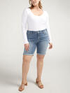 Elyse Mid Rise Bermuda Shorts Plus Size, , hi-res image number 0